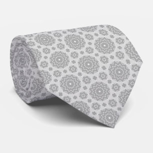 Corbata Patrón gris y blanco