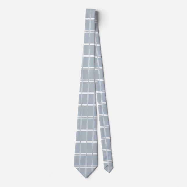 Corbata Patrón gris y blanco (Anverso)