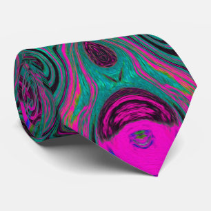 Corbata Patrón Grueso Magenta y Azul Teal