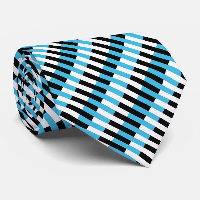Corbata Patrón Guay blanco azul (Enrollado)