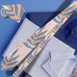 Corbata Patrón hawaiano de azul turbio tropical