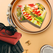 Patrón hawaiano floral tropical amarillo