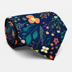 Corbata Patrón hawaiano tropical colorido retro