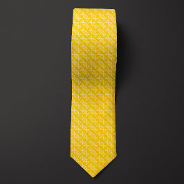 Corbata Patrón Helix doble de ADN amarillo