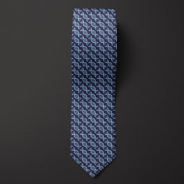 Corbata Patrón Helix Doble de ADN Azul