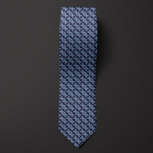 Corbata Patrón Helix Doble de ADN Azul