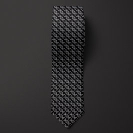Corbata Patrón Helix Doble de ADN Negro