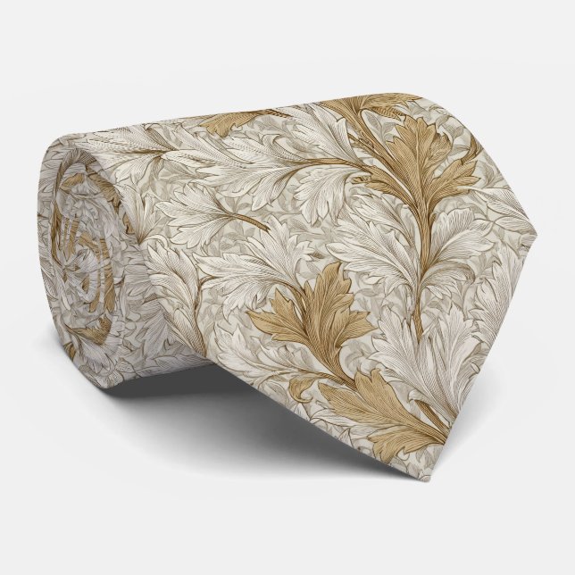 Corbata Patrón Inspirado en William Morris (Enrollado)
