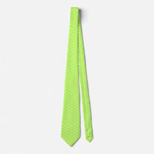 Corbata Patrón japonés de la escala de peces - Verde sobre
