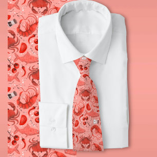 Corbata Patrón juguetón de mariscos con cangrejos y camaro