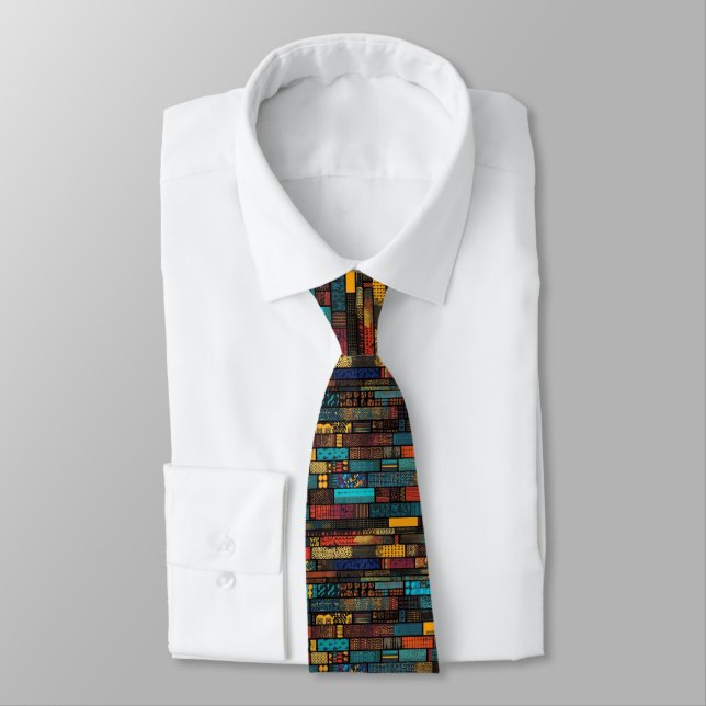 Corbata Patrón Kente de estilo ghanés (Atado)
