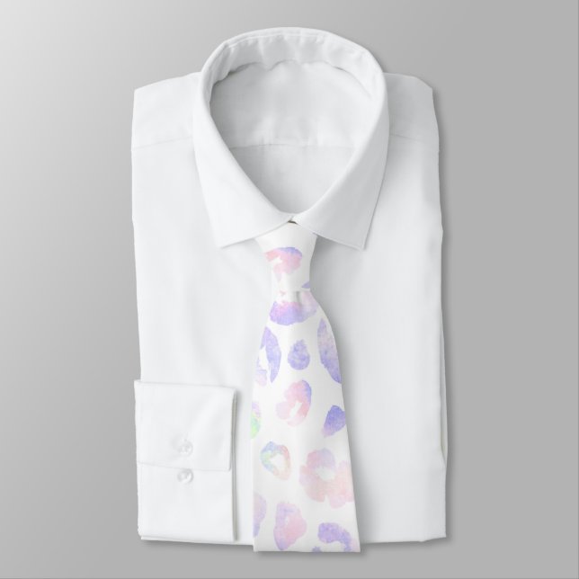 Corbata Patrón Leopardo Blanco (Atado)