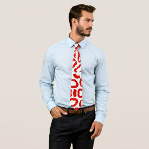Corbata Patrón Leopardo Rojo