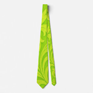 Corbata patrón lime verde