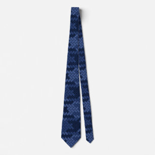 Corbata Patrón llamativo de formas azules
