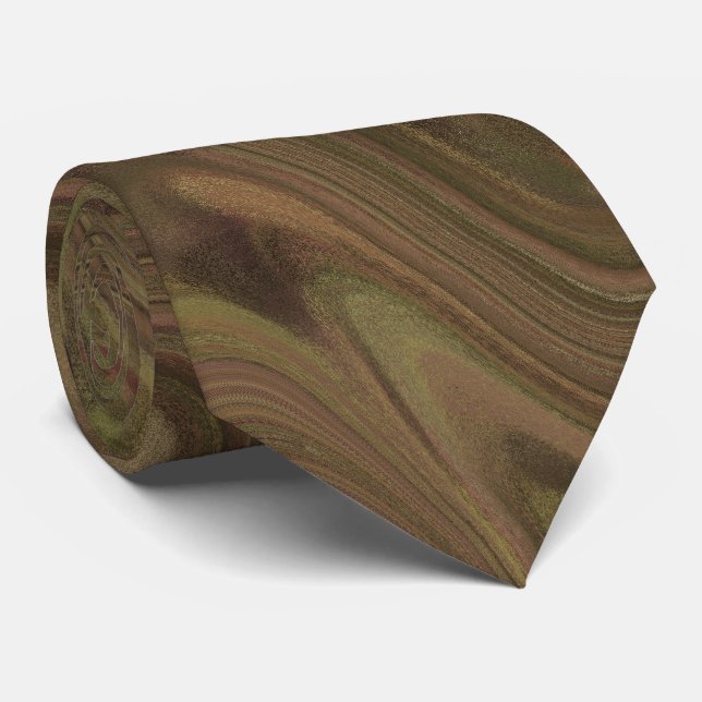 Corbata Patrón Marrón Mármol (Enrollado)