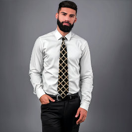 Corbata Patrón marroquí negro y dorado