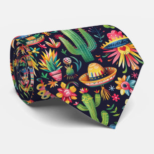 Corbata Patrón mexicano de azulejos de Guay