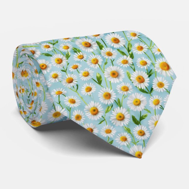 Corbata Patrón Micro Margarita de Primavera (Enrollado)