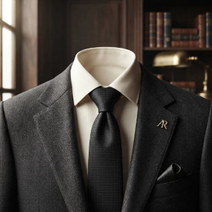 Corbata Patrón Micro Texturizado Negro