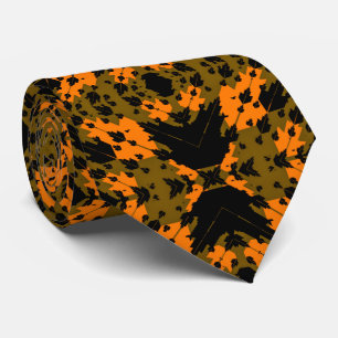 Corbata Patrón militar fractal de camuflaje abstracto caqu