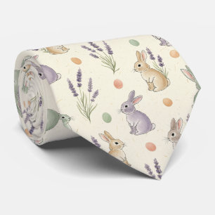 Corbata Patrón minimalista de Pascua conejo pastel de prim