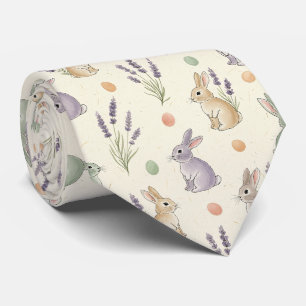 Corbata Patrón Mínimo de Pascua de Conejo Pastel de Primav