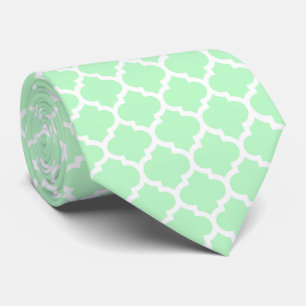 Corbata Patrón Mint White Moroccan Quatrefoil #5