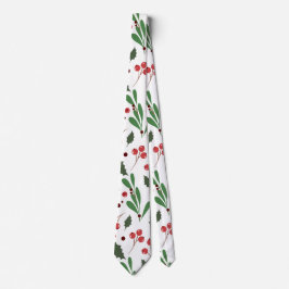 Corbata Patrón Mistletoe de Navidades Elegantes | Necktie