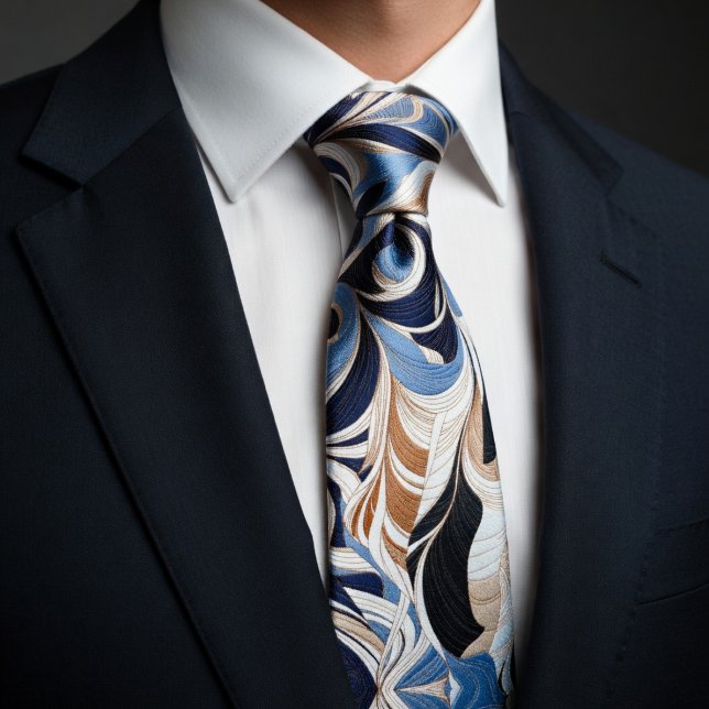 Corbata Patrón Moderno de Arte Deco con Remolinos (Subido por el creador)