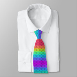Corbata Patrón moderno de cubos y hexágonos coloridos en 3