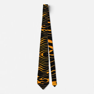 Corbata Patrón monocromático amarillo de las ondas planas
