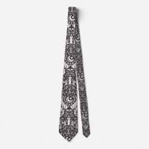 Corbata Patrón monocromo gótico