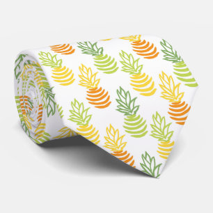 Corbata Patrón multicolor de frutas de piña coloridas de v