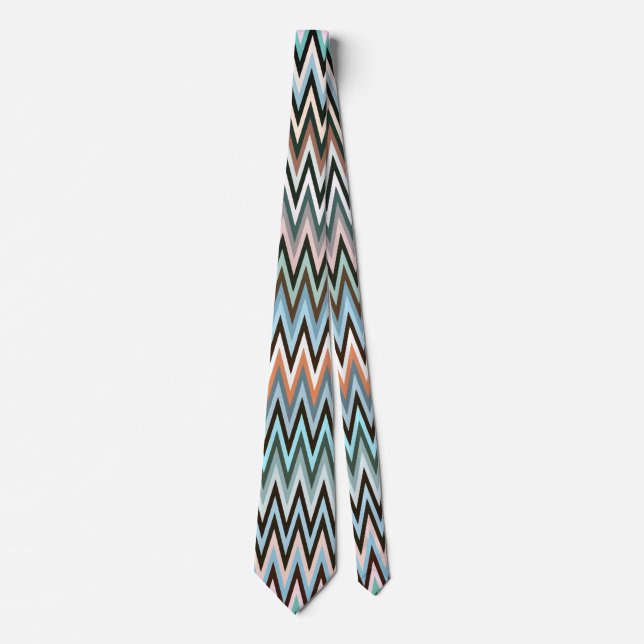 Corbata Patrón Multicolorizado de Zigzag (Anverso)