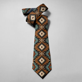 Corbata Patrón Nativo Americano Cultura India Estilo Boho