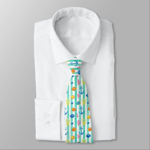 Corbata Patrón náutico acuarela retro (9)