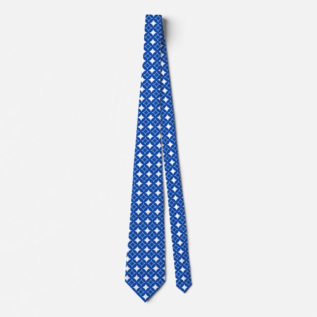 Corbata Patrón naval azul y blanco (Anverso)