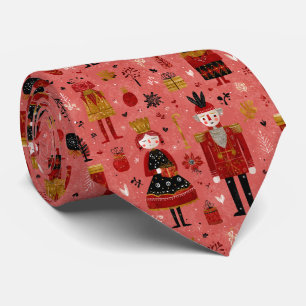 Corbata Patrón Navideño Caprichoso de Cascanueces