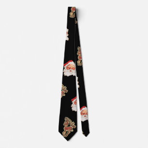 Corbata Patrón Navideño Vintage, Santa Claus