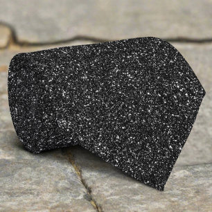 Corbata Patrón negro brillo metálico purpurina