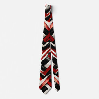 Corbata Patrón negro rojo de roca de punk