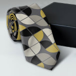 Corbata Patrón negro y dorado de MCM<br><div class="desc">Un simple borde de patrón de media luna. Puede cambiar los colores en el área de diseño avanzado.</div>