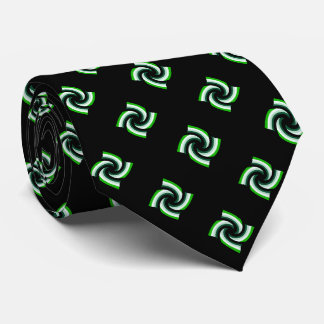 Corbata Patrón negro y verde