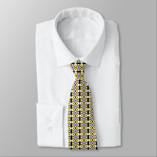 Corbata patrón no binario blanco básico B