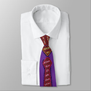Corbata Patrón Novedad Púrpura