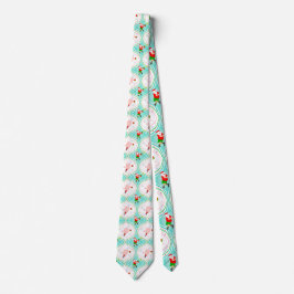 Corbata Patrón Ogee de Santa Navidad Pickleball
