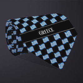Corbata Patrón ondulado de la bandera de Grecia