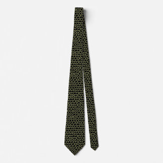 Corbata Patrón ondulado - Khaki sobre negro