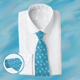 Corbata Patrón óseo del pez marea del cuello azul